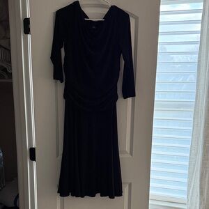 Chaps Black Long Sleeve Dress